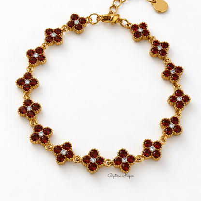 Pulseira Trevos Bordeaux