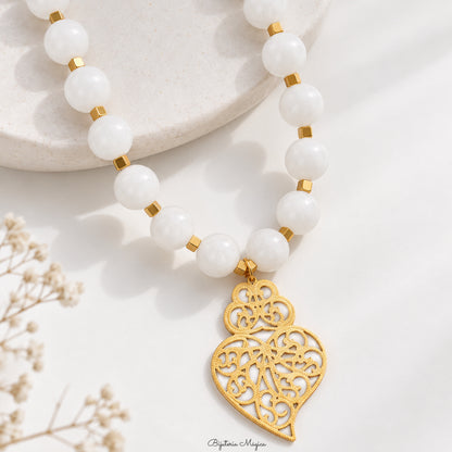 Colar Coração de Viana Branco