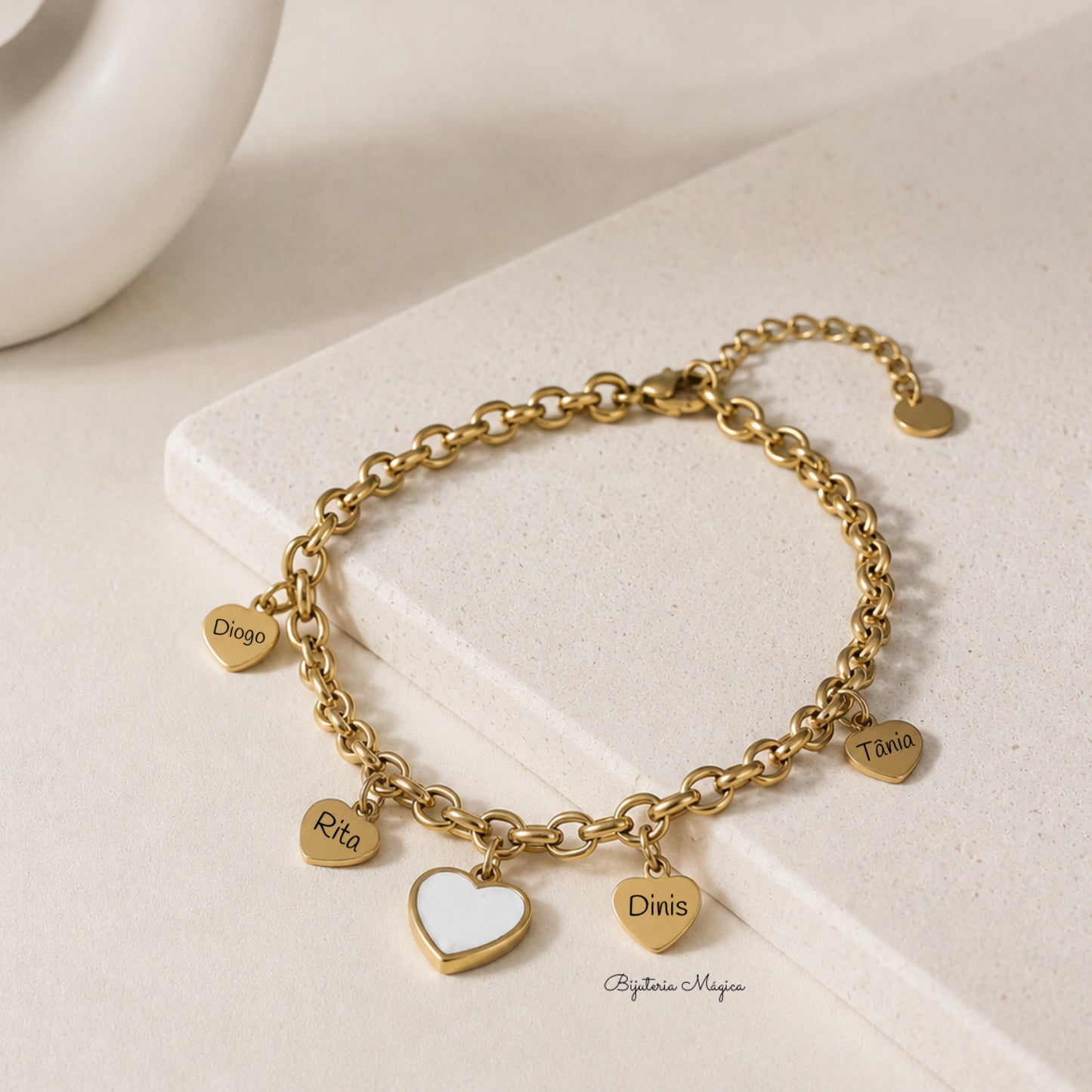 Pulseira Corações Personalizada