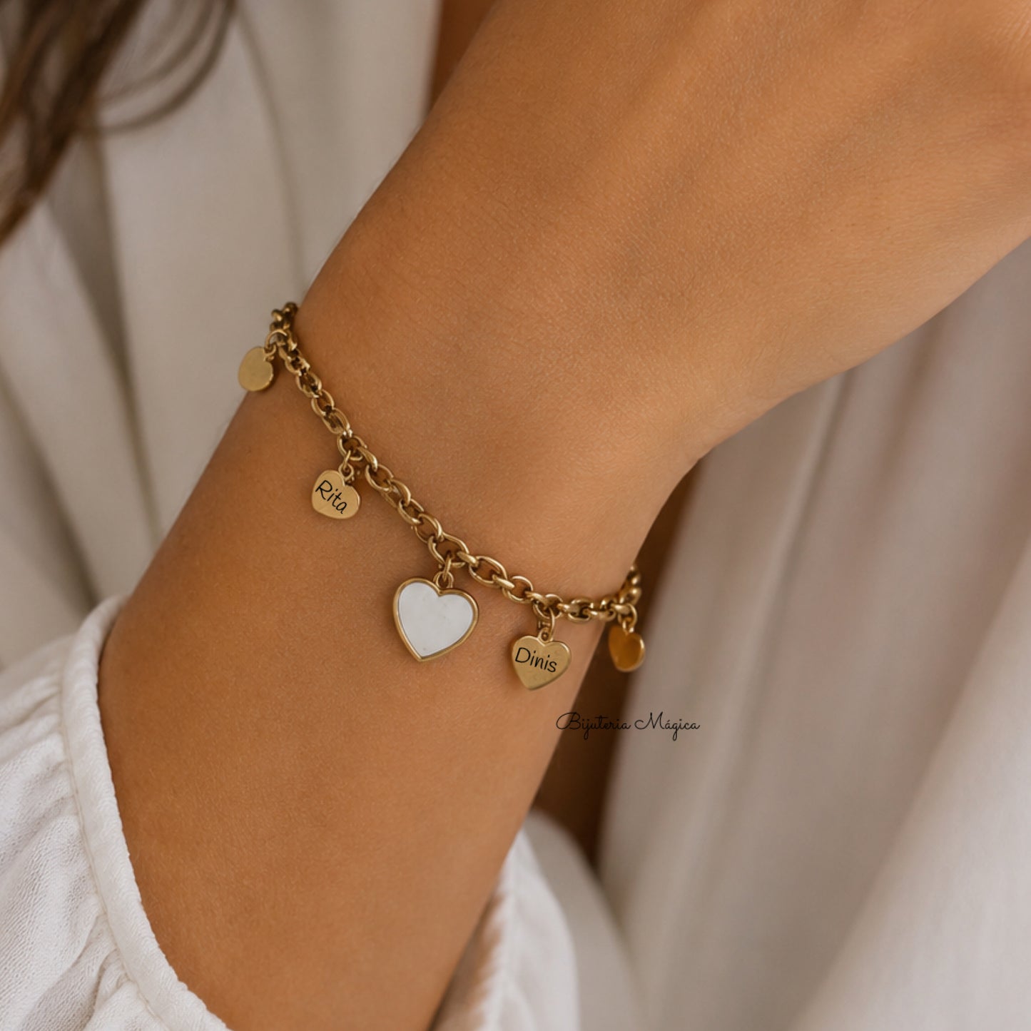 Pulseira Corações Personalizada