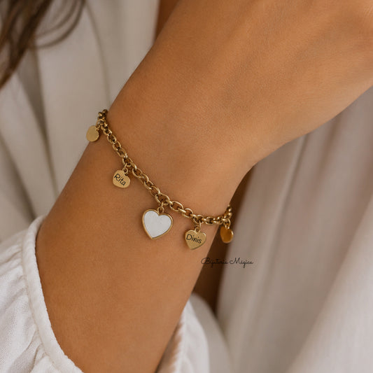 Pulseira Corações Personalizada