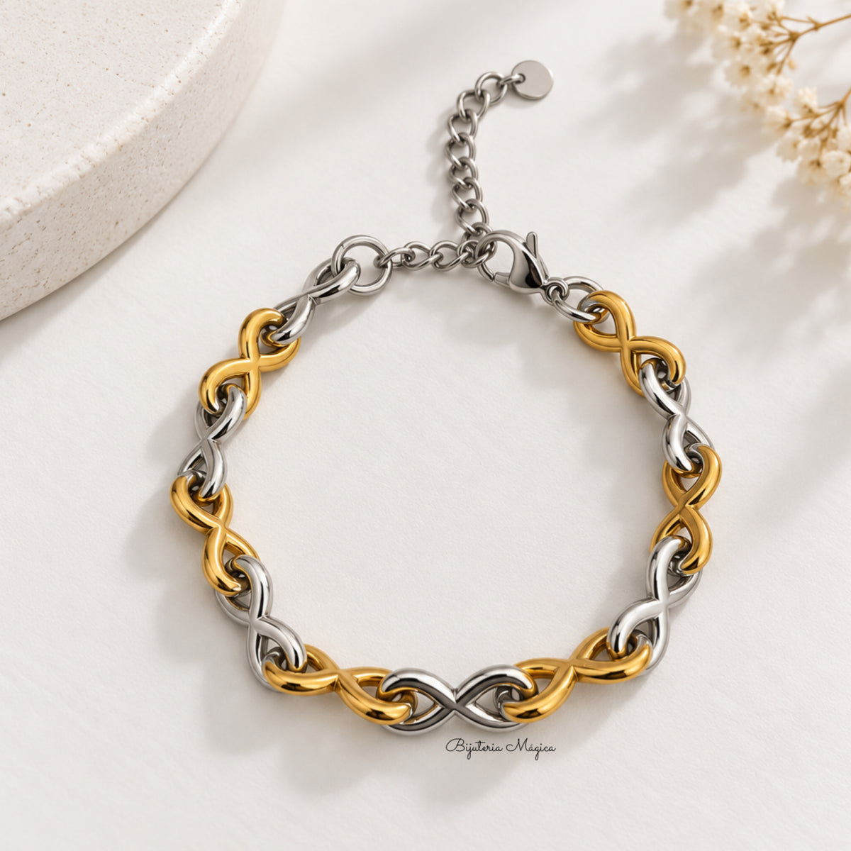 Pulseira Infinito Bicolor