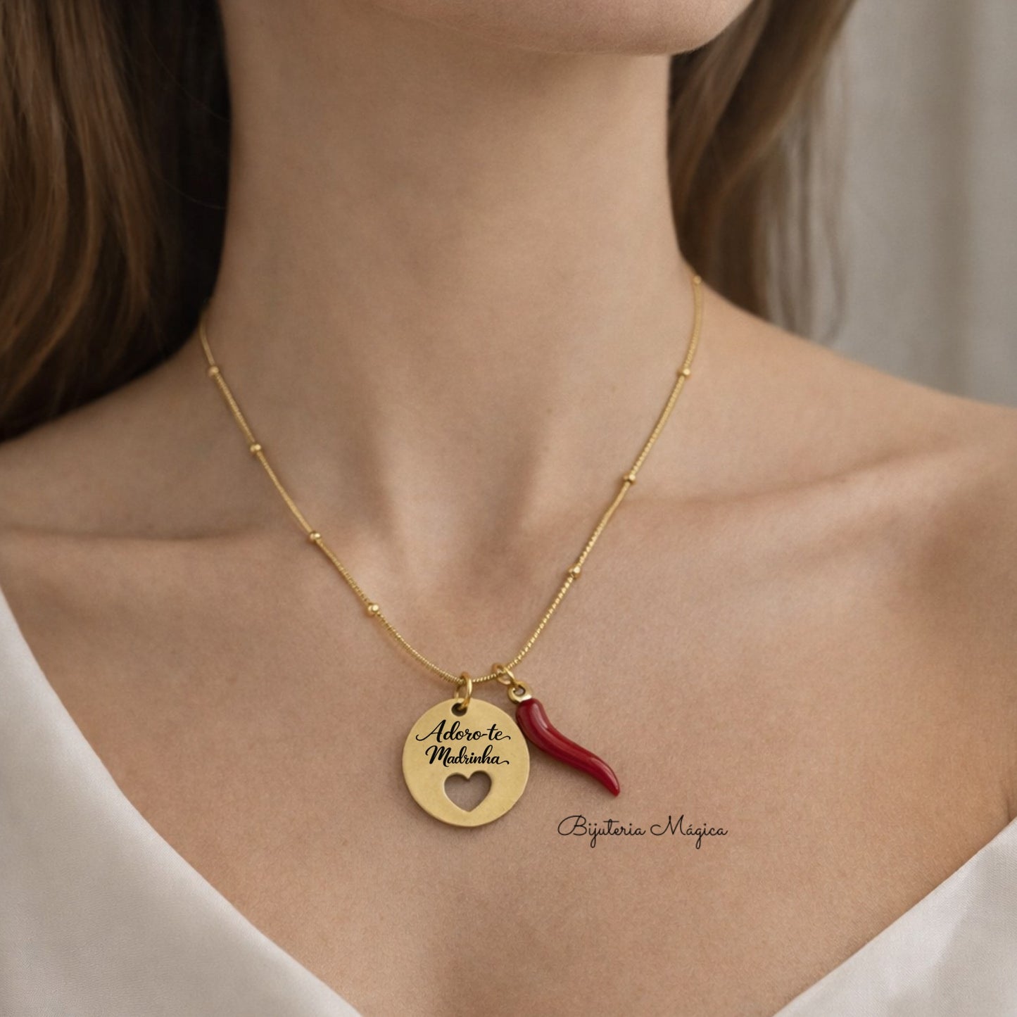 Colar Madrinha Amor Dourado