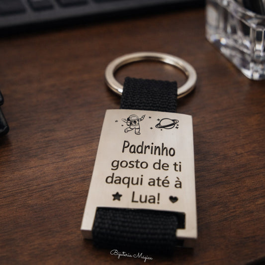 Porta-chaves Padrinho Daqui até à Lua