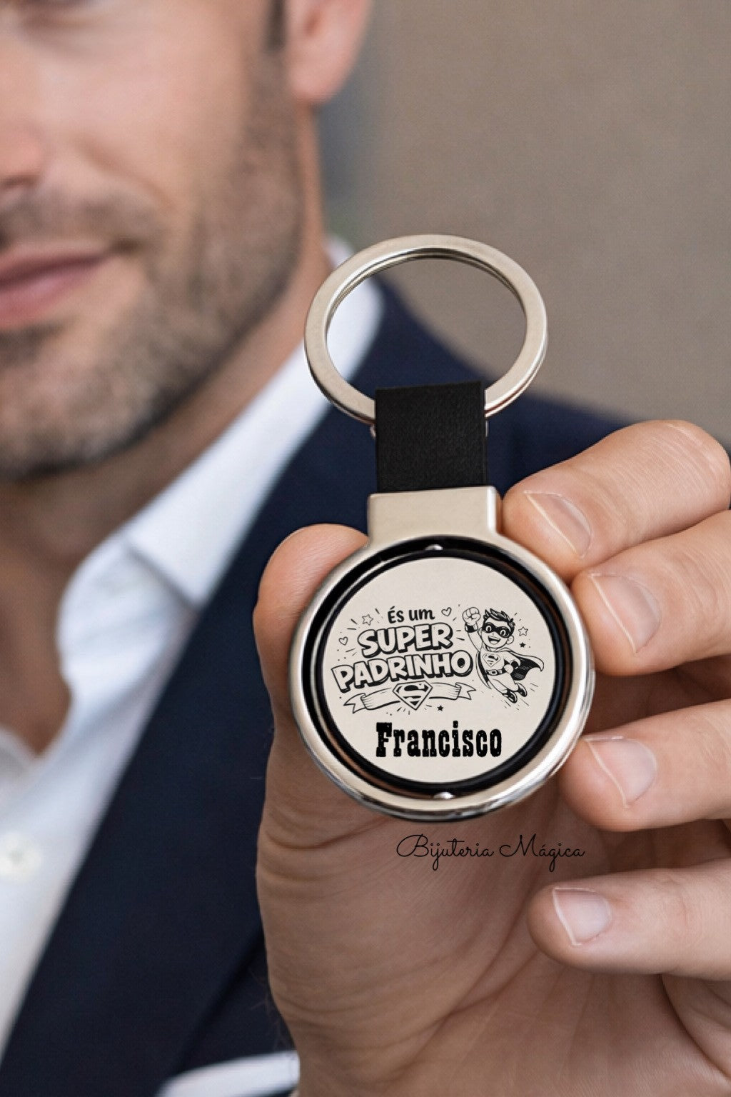 Porta-chaves Personalizado Super Padrinho