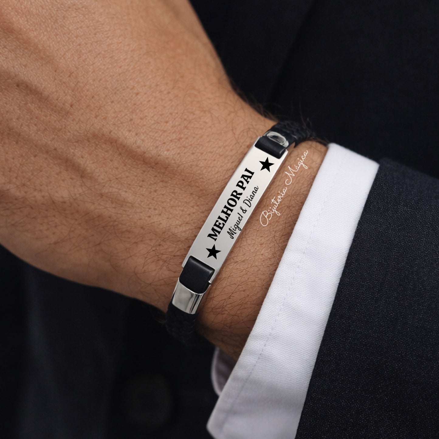 Pulseira Melhor Pai Personalizada