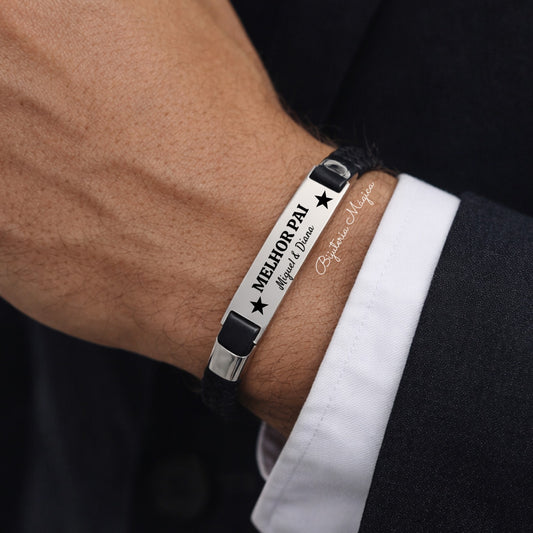Pulseira Melhor Pai Personalizada