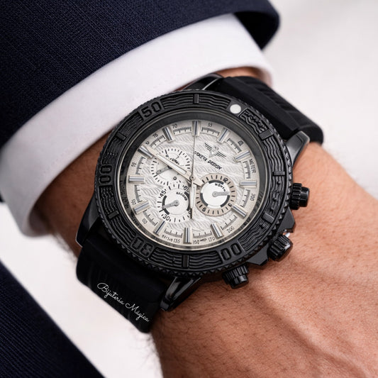 Relógio Masculino Black Silver