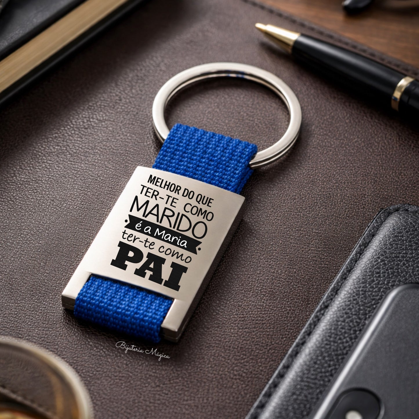 Porta-Chaves Azul Personalizado