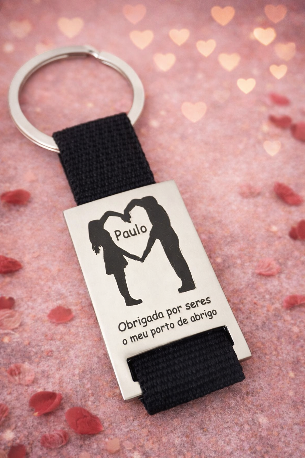 Engraved Heart Keychain
