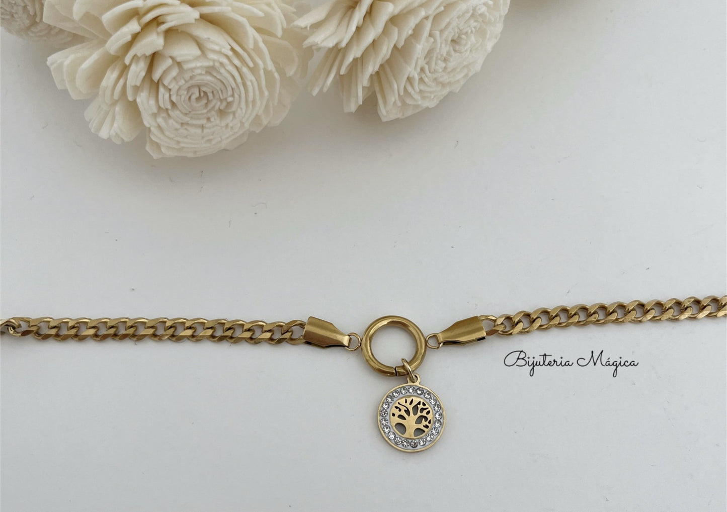 Pulseira Árvore da Vida Dourada