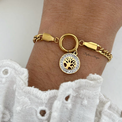 Pulseira Árvore da Vida Dourada