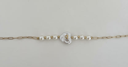 Pulseira Coração Pearl