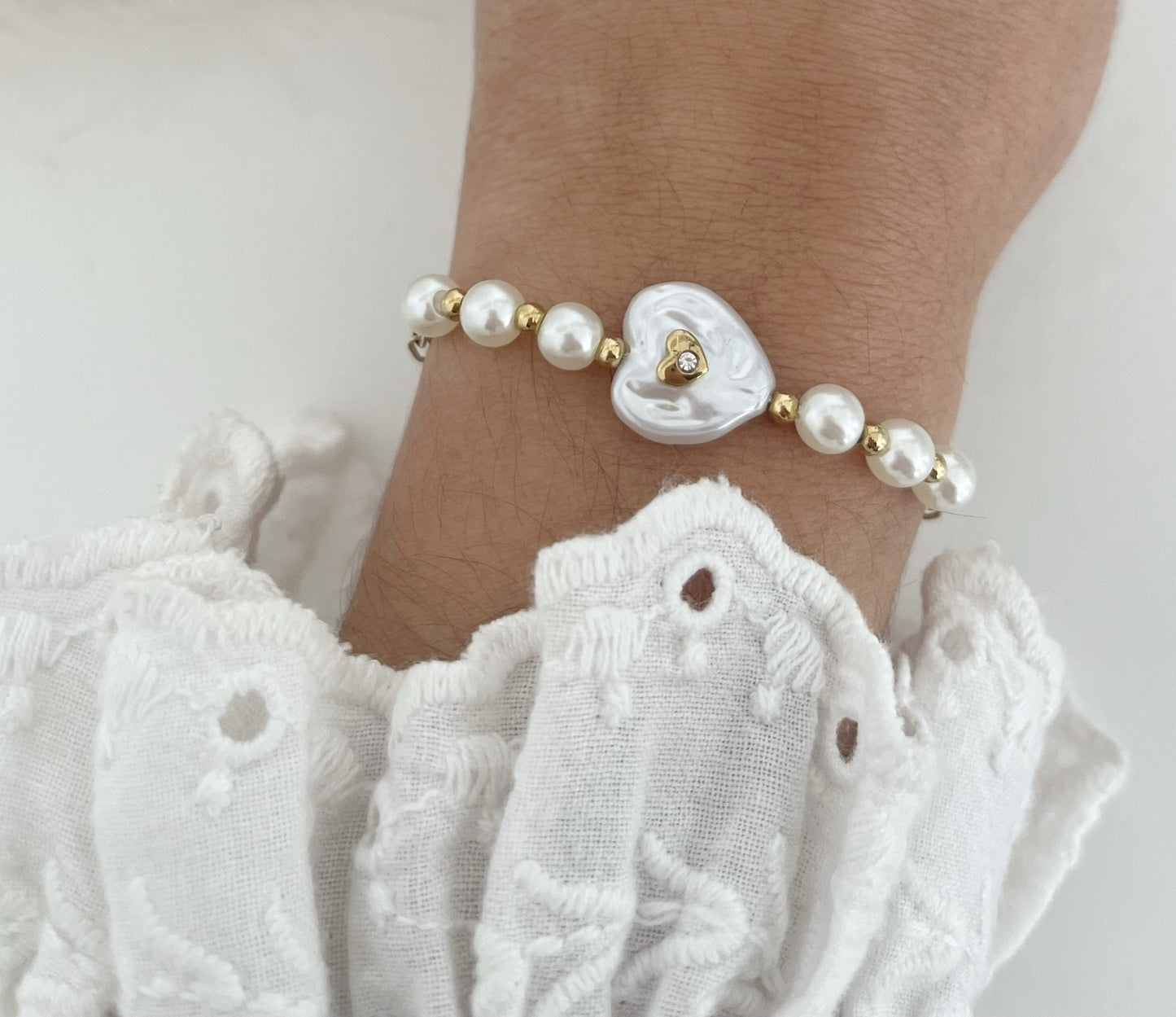 Pulseira Coração Pearl