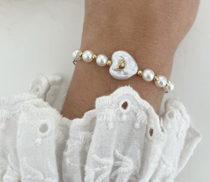 Pulseira Coração Pearl