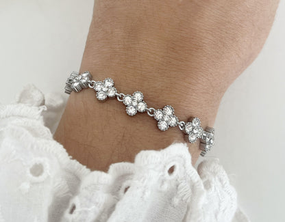 Silver Clover Bracelet