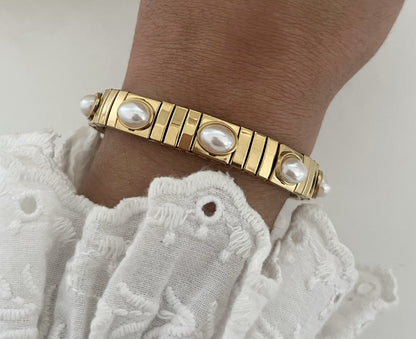 Pulseira Elastic Pearl Link