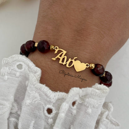 Grandmother Elastic Bracelet in Natural Stone