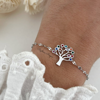 Pulseira Árvore da Vida com Cristais