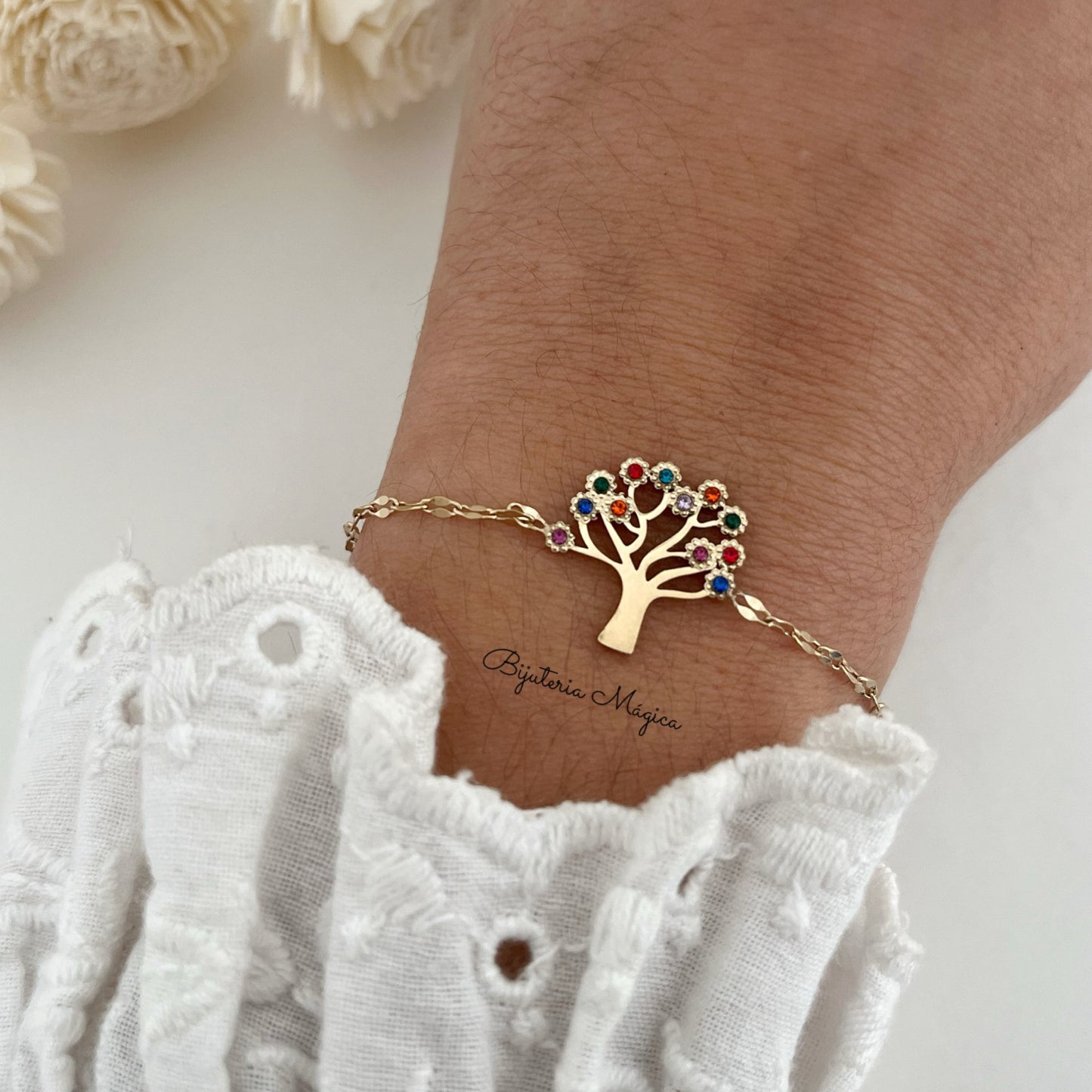 Pulseira Árvore da Vida com Cristais