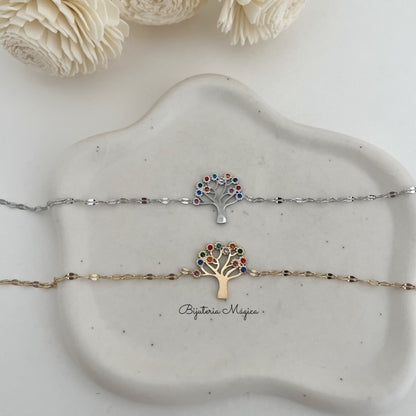 Pulseira Árvore da Vida com Cristais