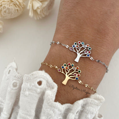 Pulseira Árvore da Vida com Cristais