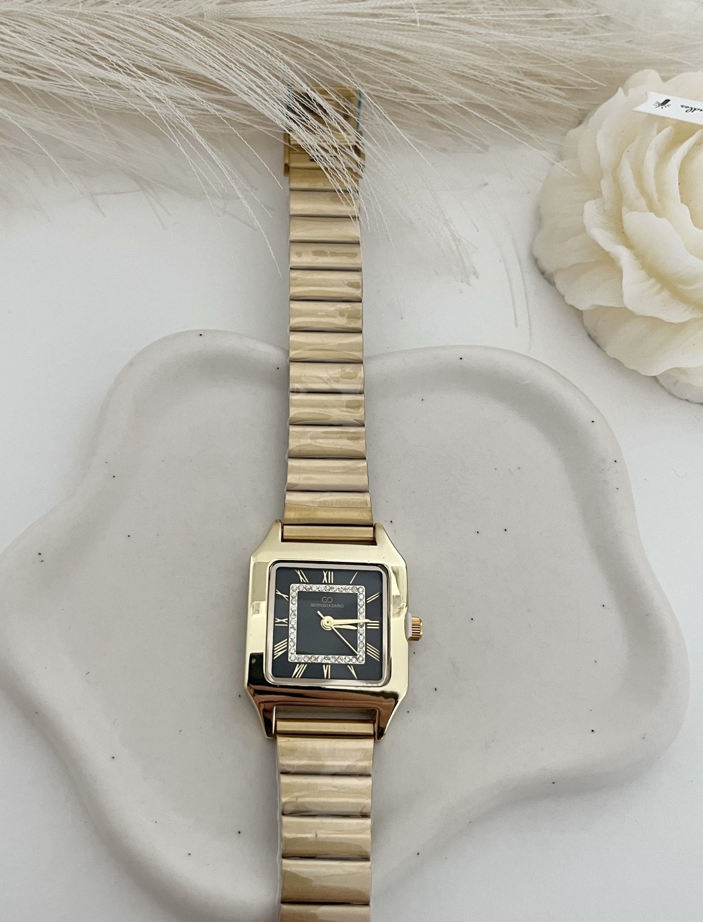 Relógio Square Elegance Dourado