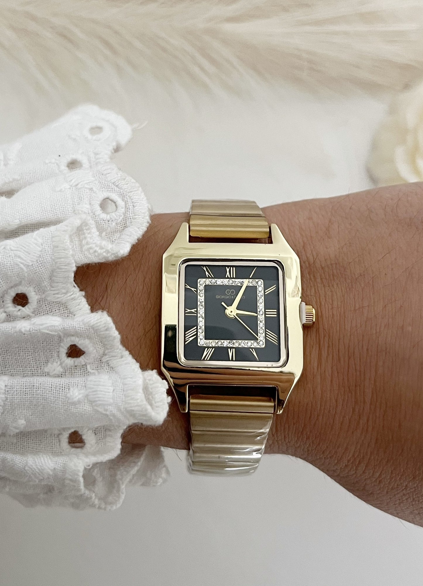 Relógio Square Elegance Dourado