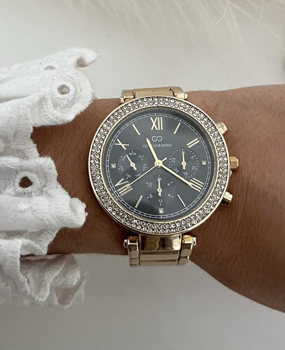 Relógio Classic Crystal Dourado