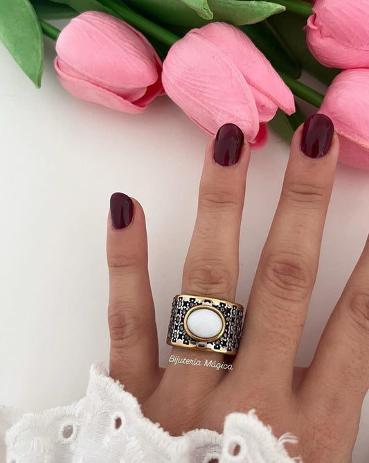 Anel Constelação Branca