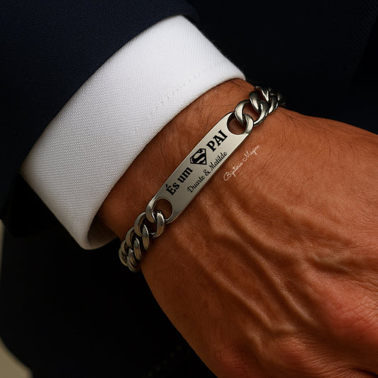 Pulseira Corrente “És um Pai” – Aço Inoxidável